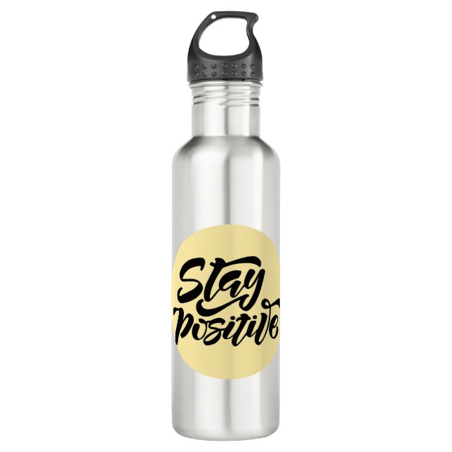 Stay Positive Yellow 710 Ml Water Bottle (Front)
