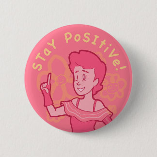 Stay Positive! Yellow Variant 6 Cm Round Badge