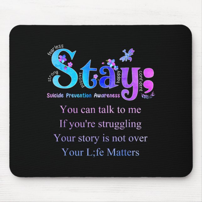 Stay Prevention Awareness Awareness Mouse Mat (Front)