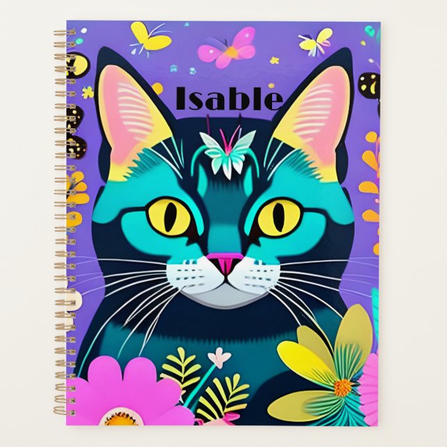 Stay Productive & Organised | Kitty Cat Design Planner (Front)