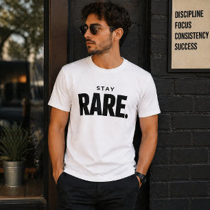 Stay Rare Minimal Typography T-Shirt