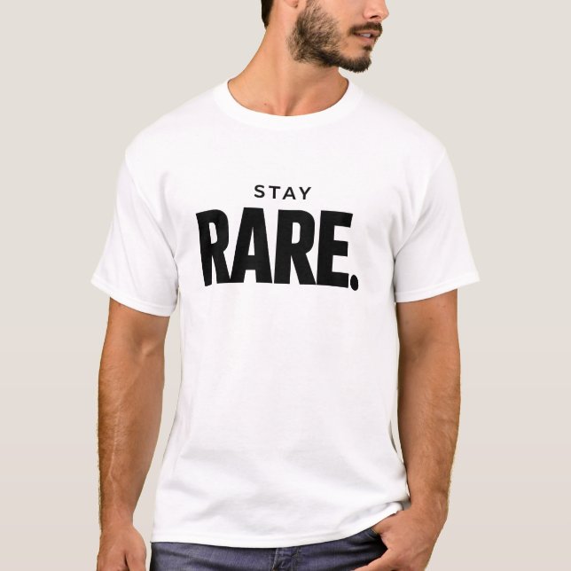 Stay Rare Minimal Typography T-Shirt (Front)