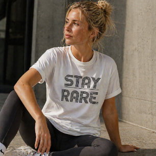 Stay Rare Modern Line Typography T-Shirt