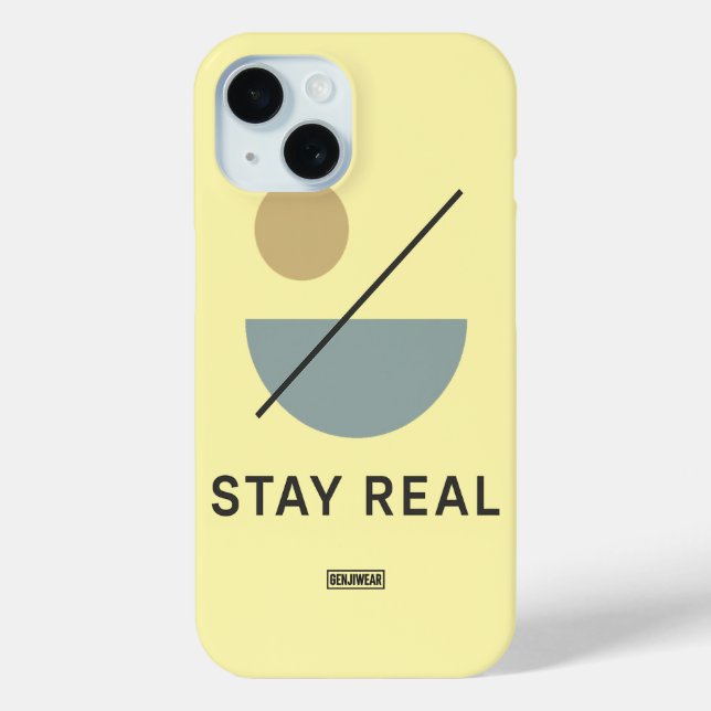 STAY REAL Modern Minimalist Phone Case – GENJIWEAR (Back)