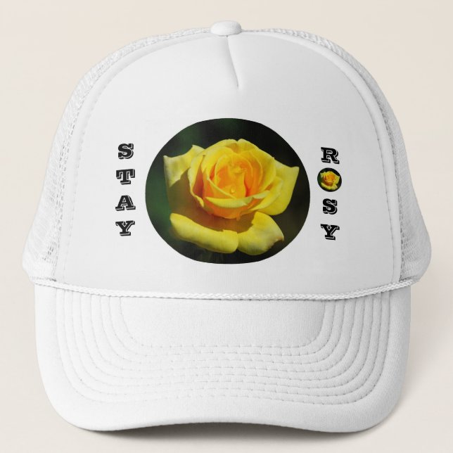 Stay Rosy Yellow Rose Hat (Front)