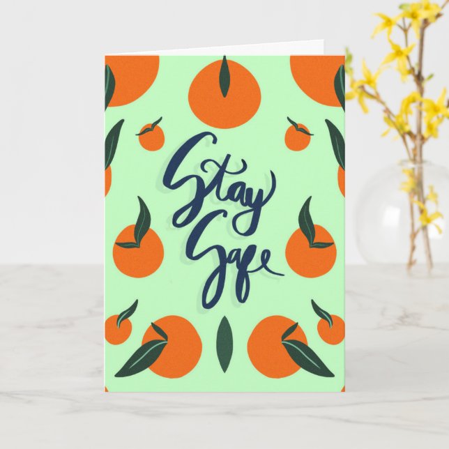 Stay Safe Card (Yellow Flower)