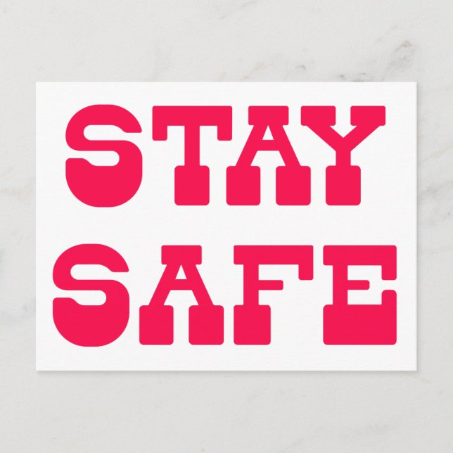 Stay safe! Corona Virus  - Encouragement Postcard (Front)