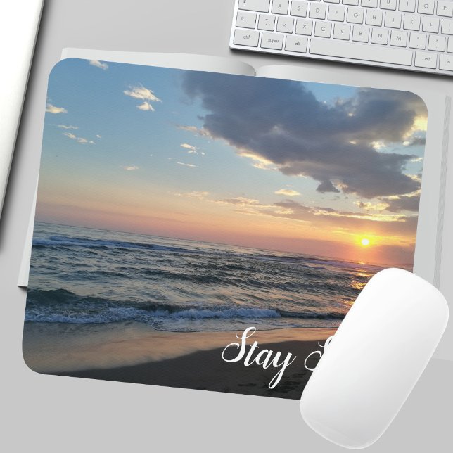Stay Safe Custom Text Photo Mouse Mat (Creator Uploaded)