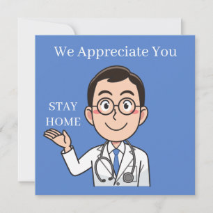 Stay Safe Doctor Thank You Card