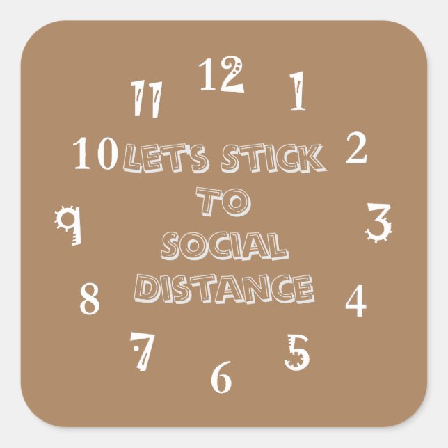 Stay Safe Help Stop the Spread Safe Travel 27/7 Square Sticker (Front)