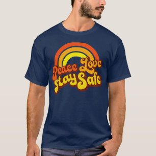 Stay Safe Retro Rainbow T-Shirt