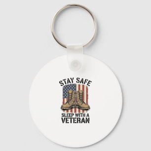 Stay Safe Sleep With A Veteran Vintage Boots Shirt Key Ring
