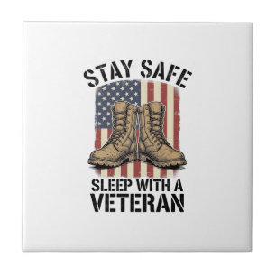 Stay Safe Sleep With A Veteran Vintage Boots Shirt Tile