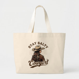 Stay Salty Cowgirl Tote Bag Western Retro Bag