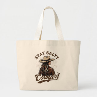 Stay Salty Cowgirl Tote Bag | Western Retro Bag