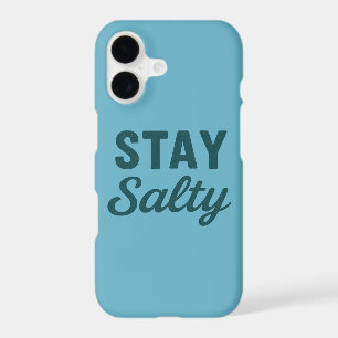 Stay Salty - Teal Ocean Blue Graphic Print Phone