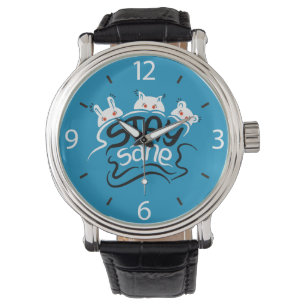 Stay Sane Funny Madness Typography Watch