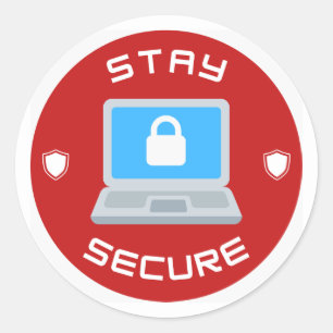 Stay Secure Laptop Sticker