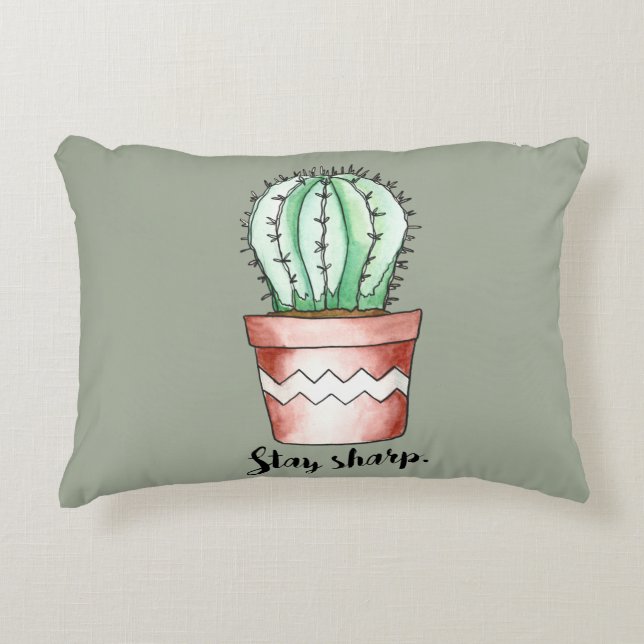 Stay Sharp Cactus Decorative Cushion (Front)