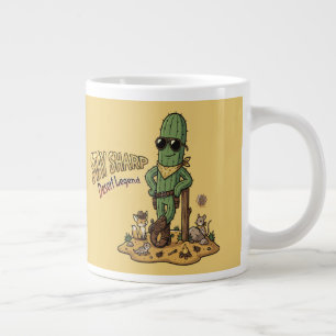 Stay Sharp Desert Legend Cowboy Cactus Illustratio Large Coffee Mug