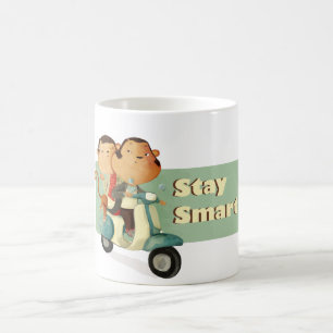 Stay Smart Scooter Monkeys Coffee Mug