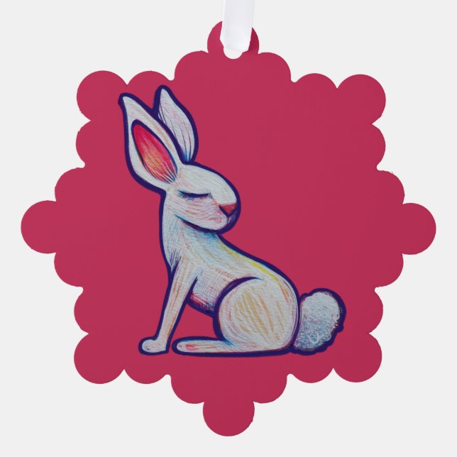 Stay Soft Spring Bunny Rabbit                      Tree Decoration Card (Front)