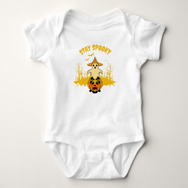 Stay spooky  baby bodysuit (Front)