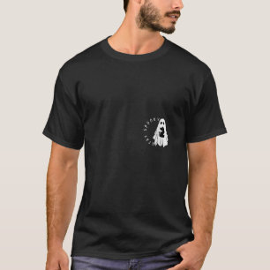 Stay Spooky Black Cat Boo Ghost Mini Pocket Women T-Shirt