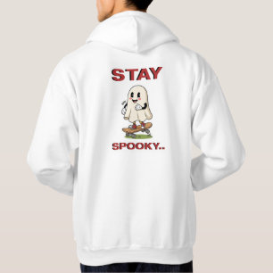 Stay Spooky Cute Retro Ghost Skateboard Hoodie
