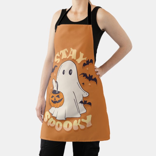 Stay Spooky Ghost Apron (Insitu)