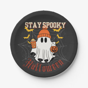 Stay Spooky Ghost Halloween  Paper Plate