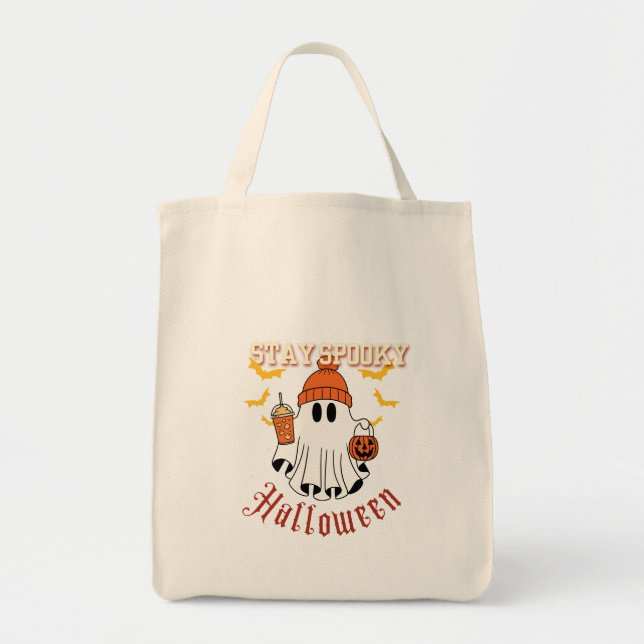 Stay Spooky Ghost Halloween  Tote Bag (Front)