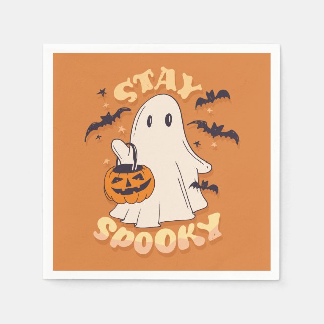 Stay Spooky Ghost Napkin (Front)
