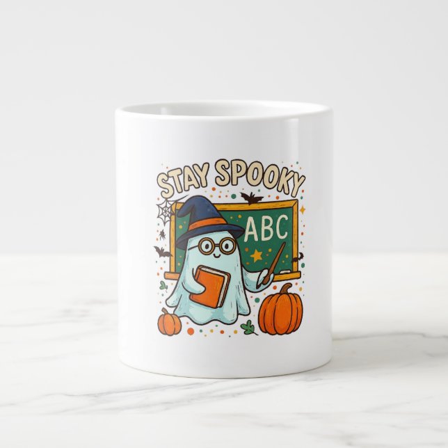Stay Spooky Ghost Teacher Mug for Halloween (Front)