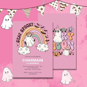 Stay Spooky Halloween first birthday Invitation