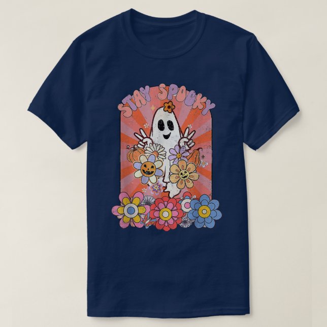 Stay Spooky, Halloween Hippie, Hello Halloween Cos T-Shirt (Design Front)