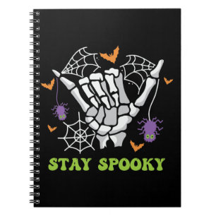 Stay Spooky Halloween Skeleton Hand Notebook