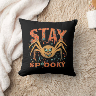 Stay Spooky Halloween Spider Cushion