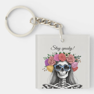 Stay spooky key ring