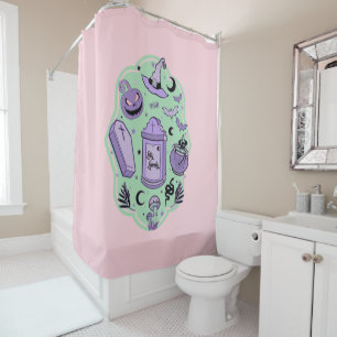Stay Spooky - Pastel Goth Halloween Shower Curtain