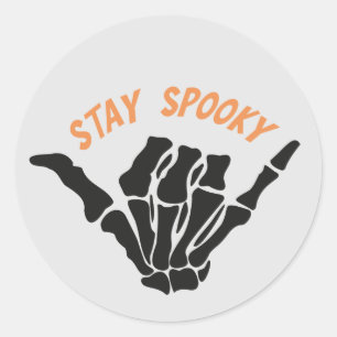 Stay Spooky Skeleton Hand Sticker