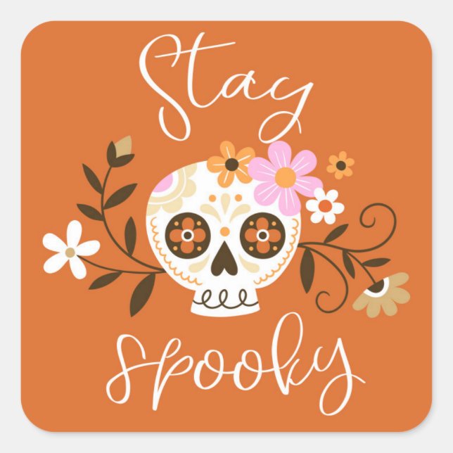 Stay Spooky Square Sticker (Front)