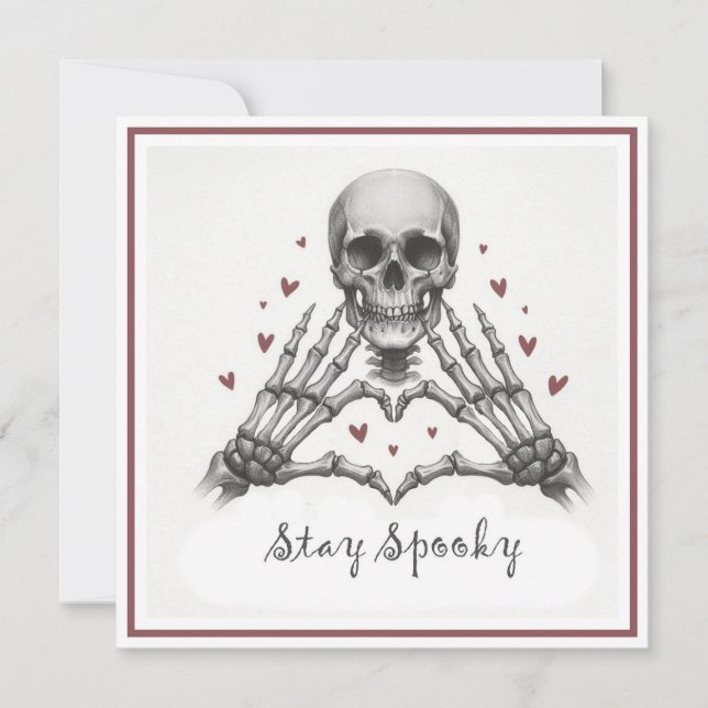 Stay Spooky Valentine Holiday Card (Front)