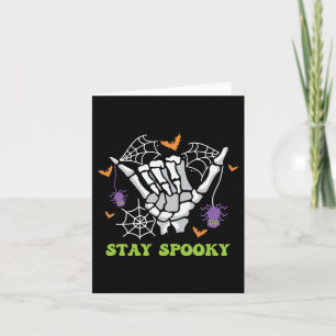 Stay Spooky with Hand Bones and Spider Webs Note Card