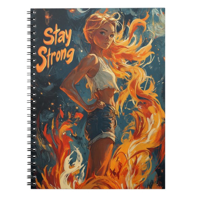 Stay Strong Journal Cover – Motivational Notebook (Front)