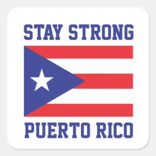Stay Strong Puerto Rico Square Sticker