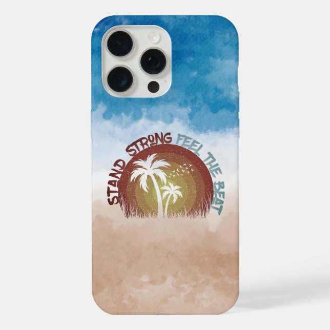 Stay Strong - Retro Beach Edition  iPhone Case (Back)