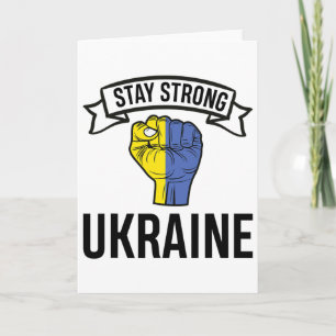 Stay Strong Ukraine - Peace - Freedom Card