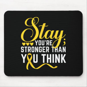 Stay Stronger Yellow Ribbon Suicide Prevention Awa Mouse Mat
