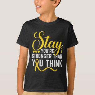 Stay Stronger Yellow Ribbon Suicide Prevention Awa T-Shirt